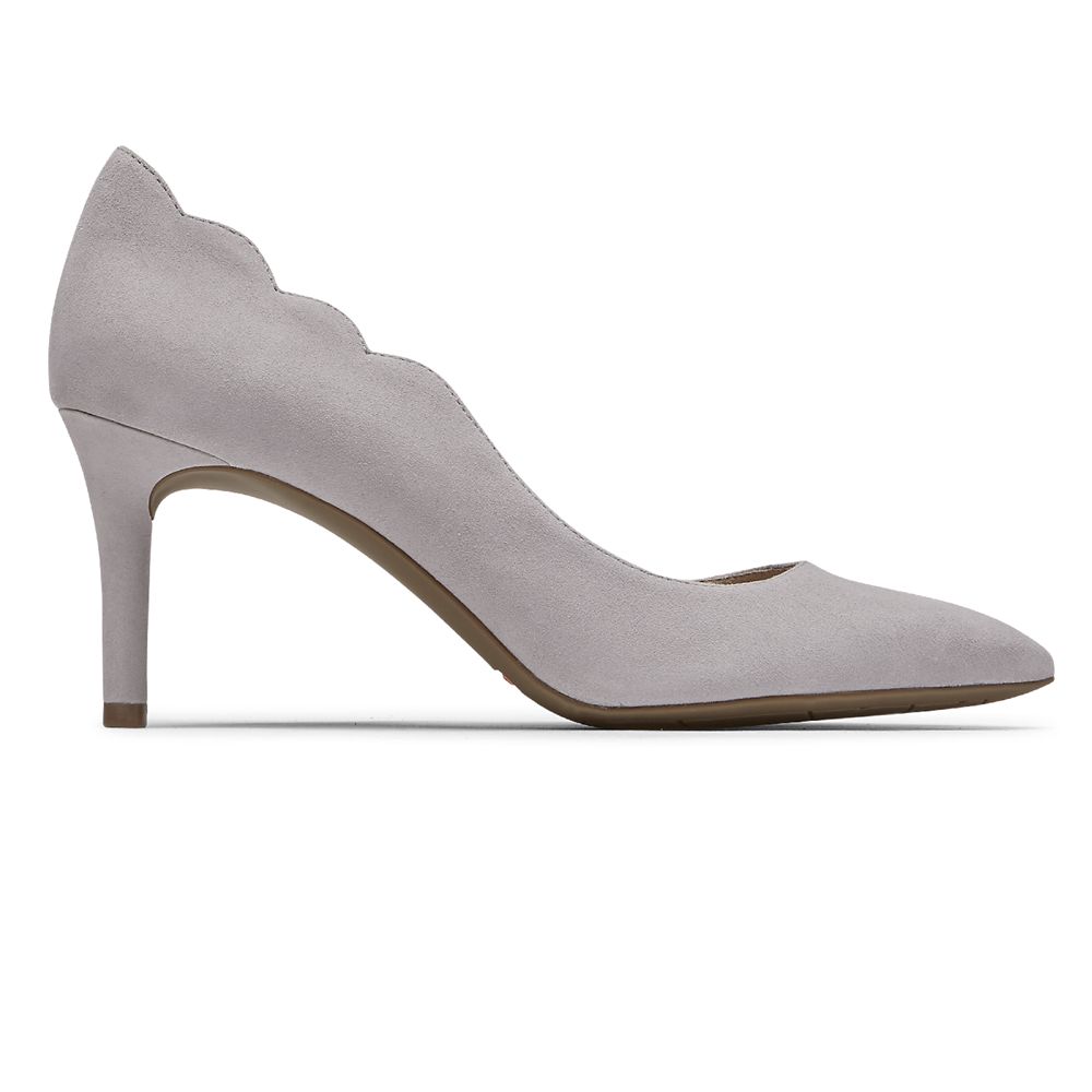 Rockport Total Motion 75Mm Scalloped D'orsay Heel - Womens Pumps - Grey - NZ (UBY-752309)